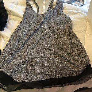 Black and White Speckled Lululemon Tank Top